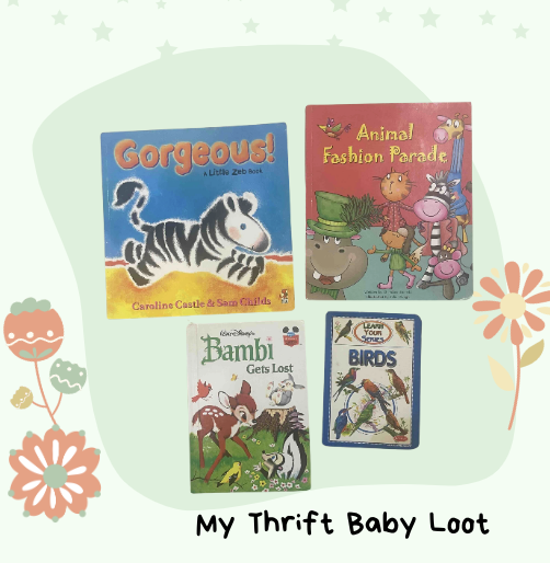 Assorted set of preloved baby animal theme books